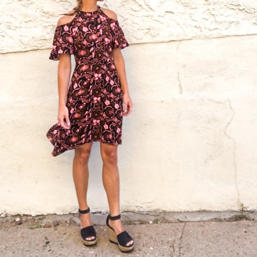 A.L.C. Pink & Black Floral Dress - NWT